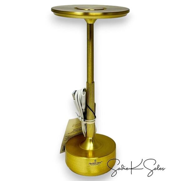 Portable Indoor/Outdoor LED Tabletop Lamp Brass - Hearth & Hand Magnolia Target - Picture 7 of 8
